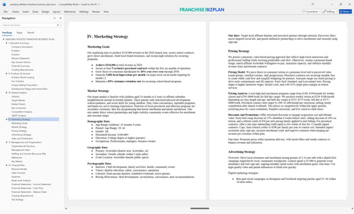 amazing athletes franchise business plan 4