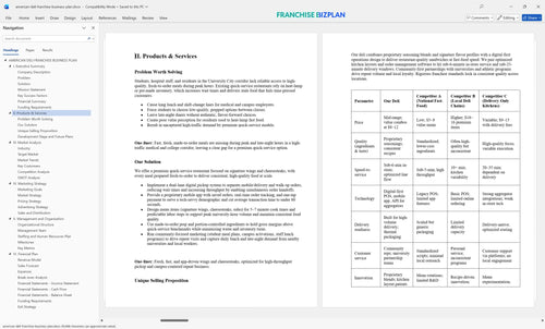 american deli franchise business plan 2