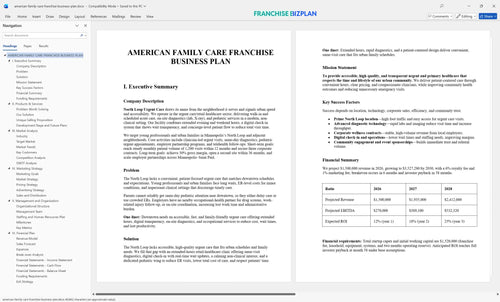 american family care franchise business plan 1