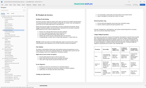 american family care franchise business plan 2