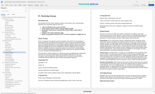 american family care franchise business plan 4