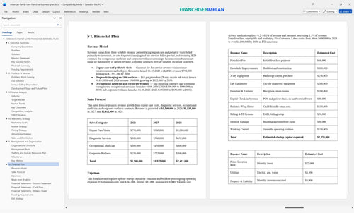 american family care franchise business plan 6