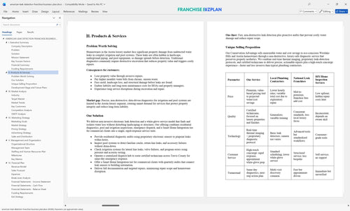 american leak detection franchise business plan 2