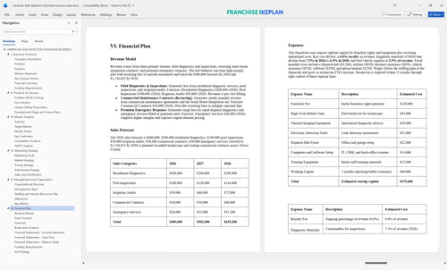 american leak detection franchise business plan 6