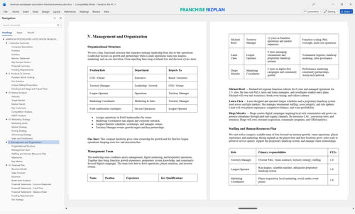 american poolplayers association franchise business plan 5