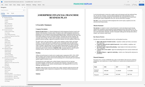 ameriprise financial franchise business plan 1