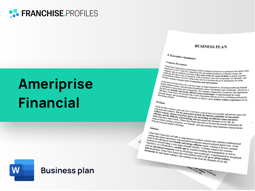 Ameriprise Financial Franchise Business Plan Template