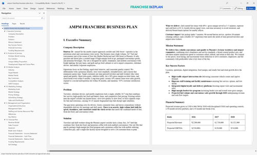 ampm franchise business plan 1
