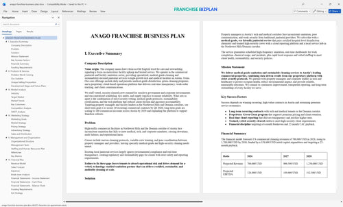 anago franchise business plan 1