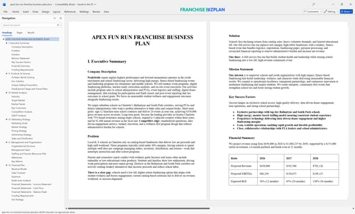 apex fun run franchise business plan 1