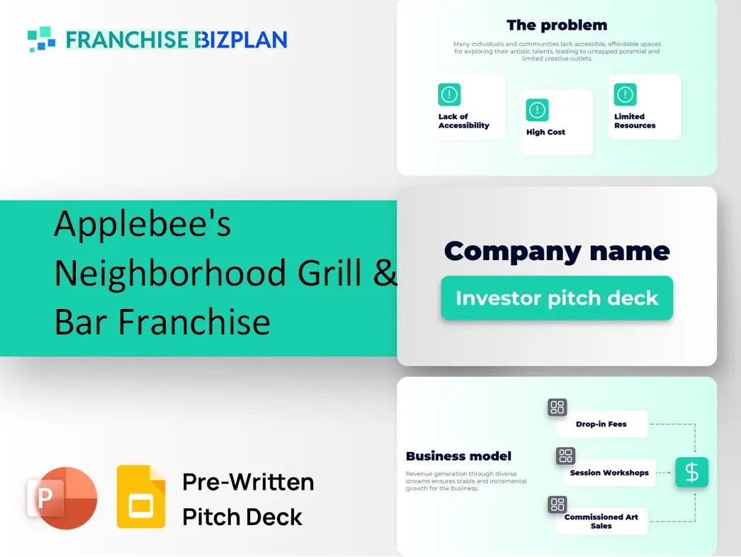 Applebee's Neighborhood Grill & Bar Franchise Investment Pitch Deck 2026