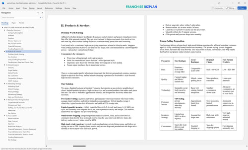 apricot lane franchise business plan 2