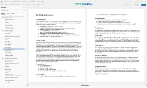 aqua tots swim schools franchise business plan 4