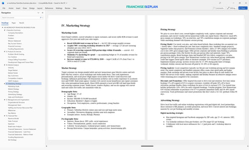ar workshop franchise business plan 4