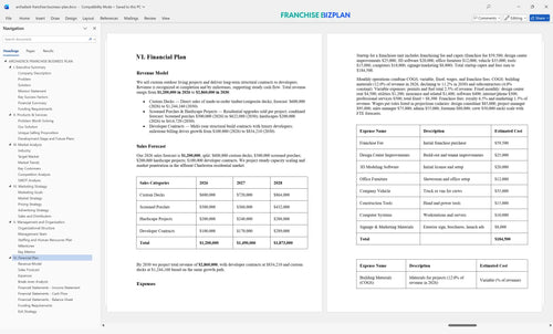 archadeck franchise business plan 6