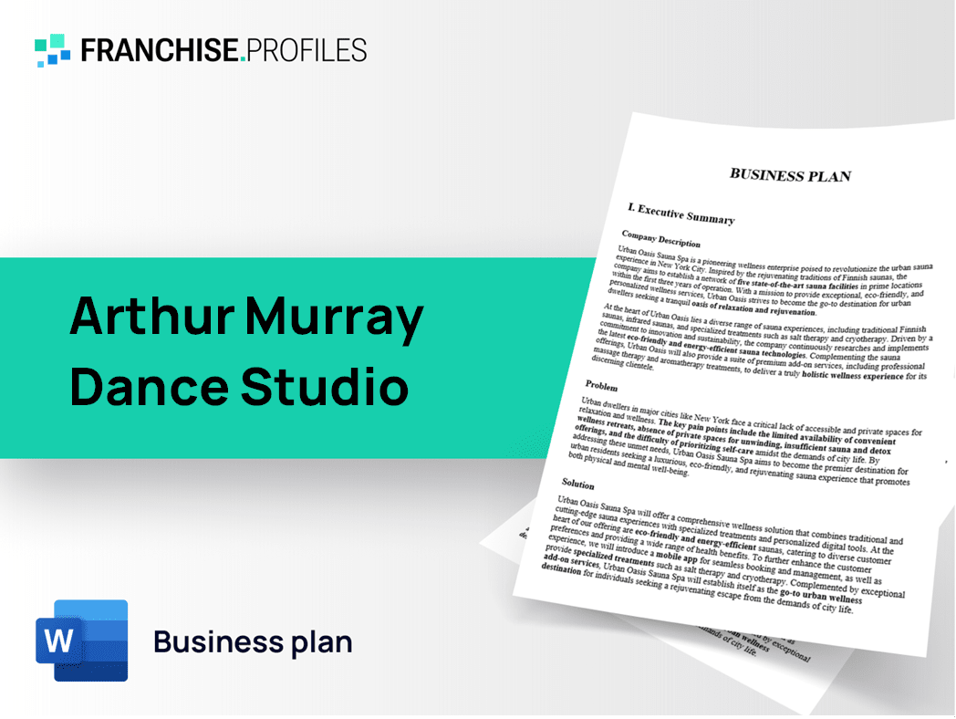 Arthur Murray Dance Studio Franchise Business Plan Template
