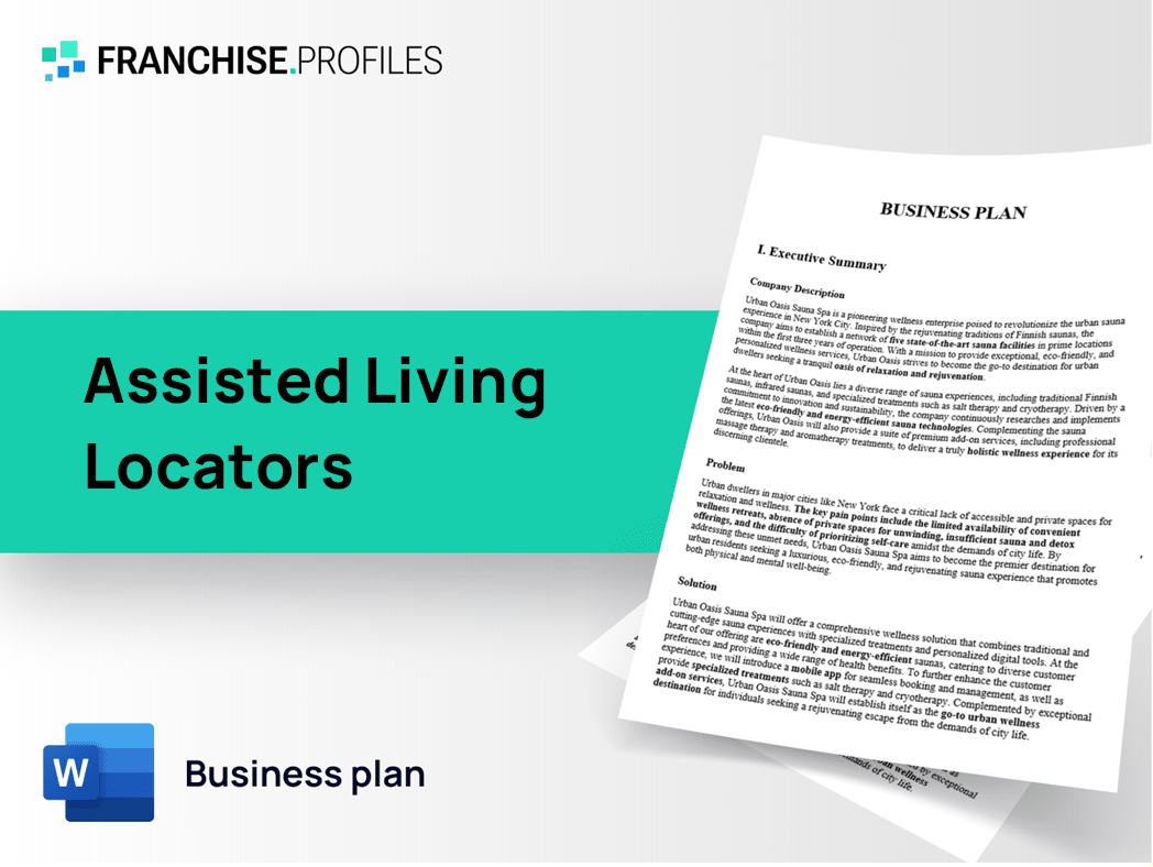 Assisted Living Locators Franchise Business Plan Template