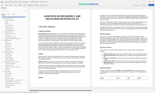 assisting hands home care franchise business plan 1
