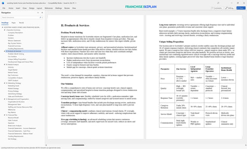assisting hands home care franchise business plan 2