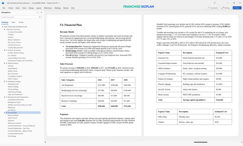 atax franchise business plan 6