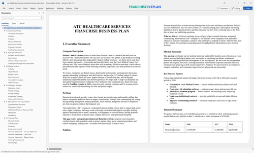 atc healthcare services franchise business plan 1