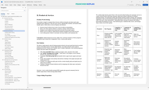 baby boot camp franchise business plan 2