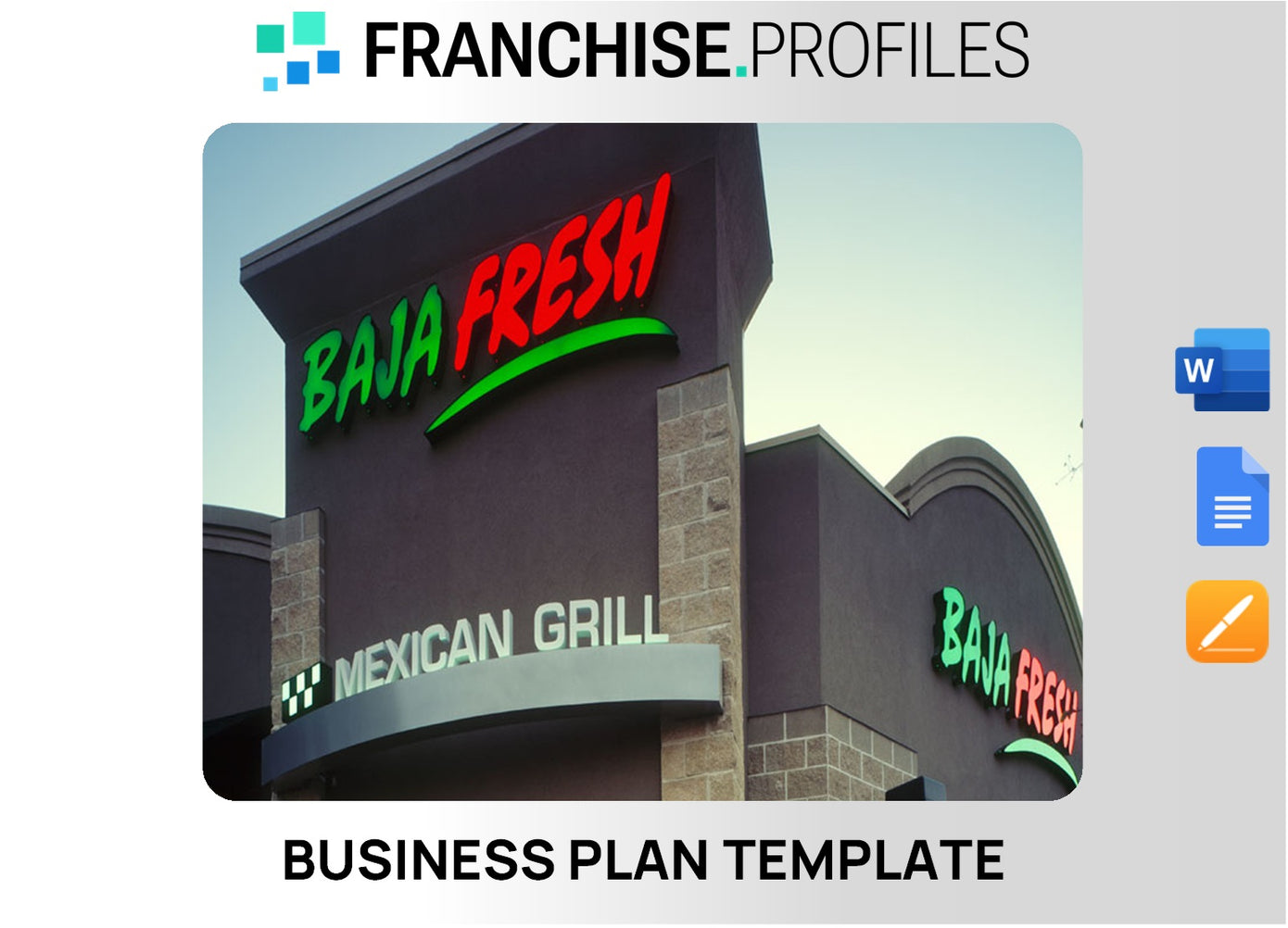 Baja Fresh Franchise Business Plan Template