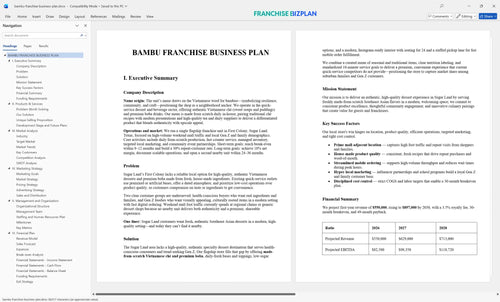 bambu franchise business plan 1