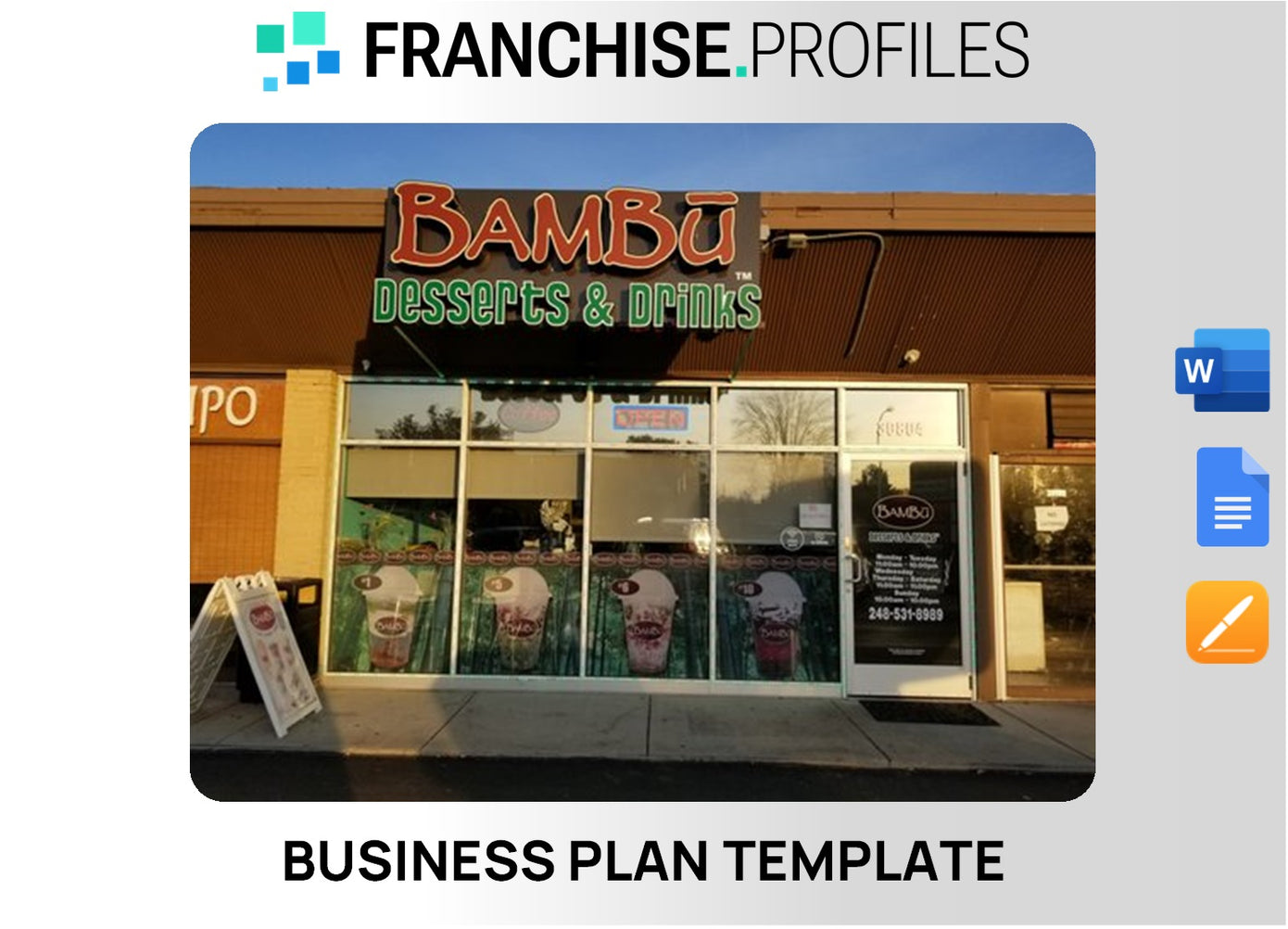 Bambu Franchise Business Plan Template