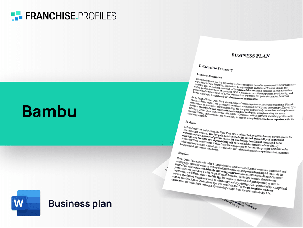 Bambu Franchise Business Plan Template