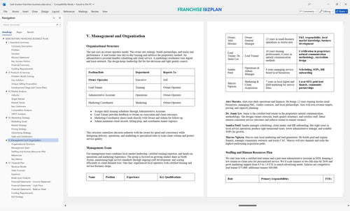 bark busters franchise business plan 5