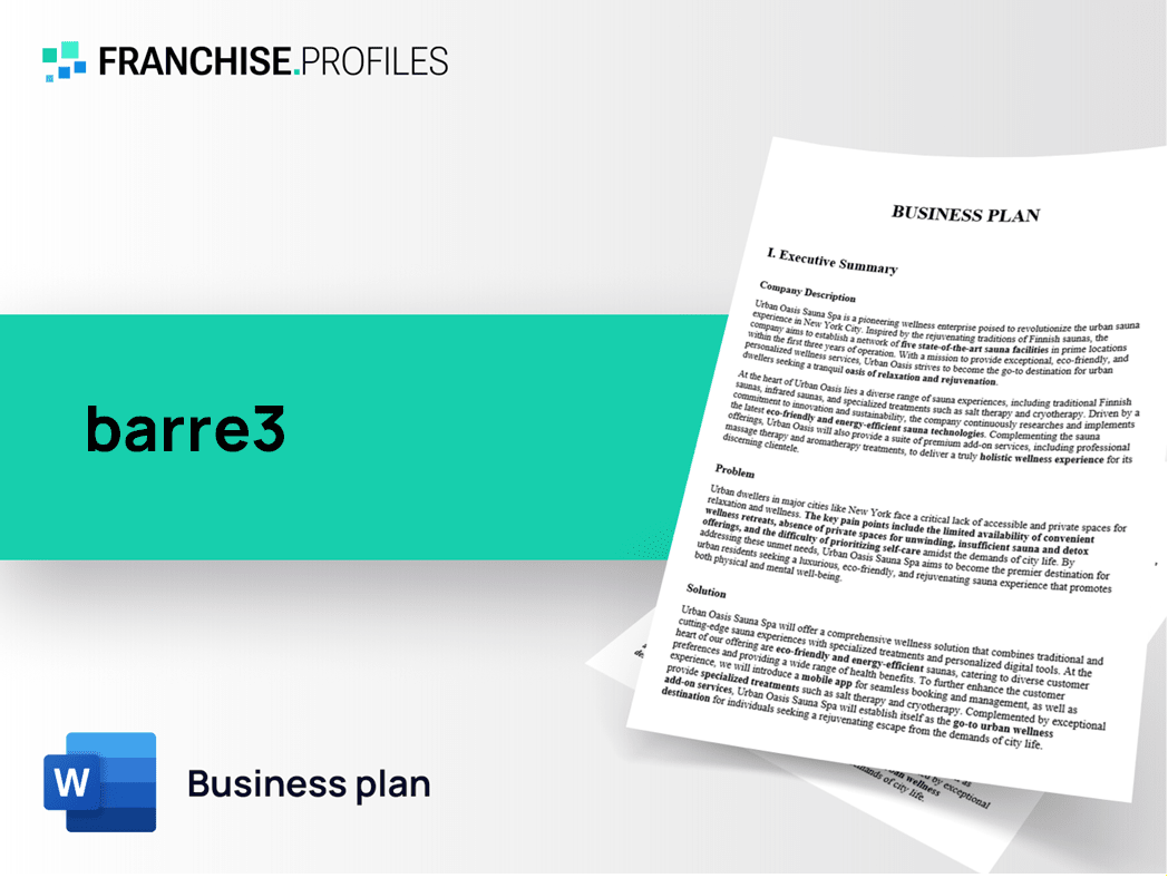 barre3 Franchise Business Plan Template