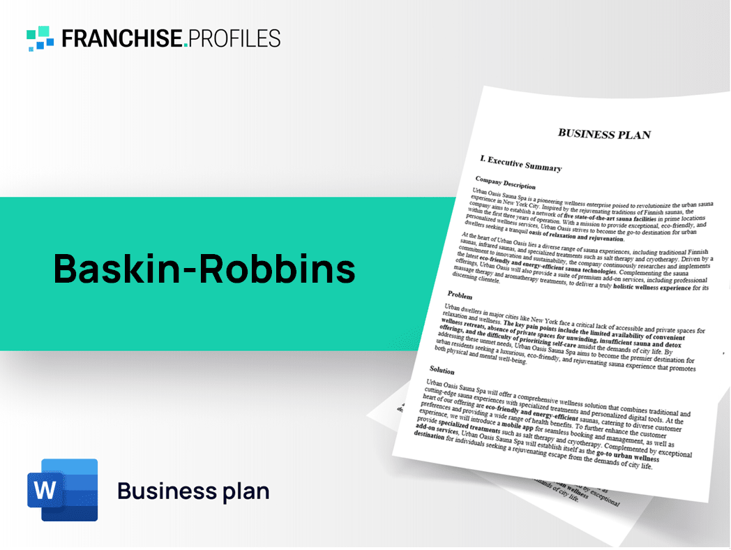 Baskin-Robbins Franchise Business Plan Template