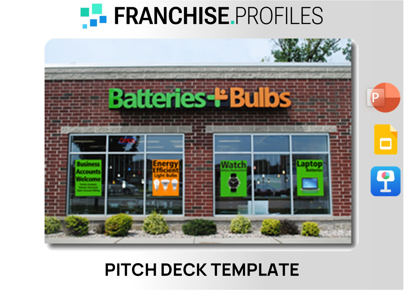 Batteries Plus Bulbs Franchise Pitch Deck Template