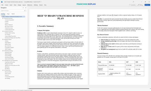 beef o bradys franchise business plan 1
