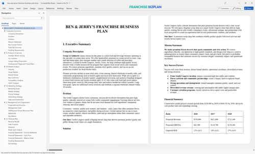 ben and jerrys franchise business plan 1