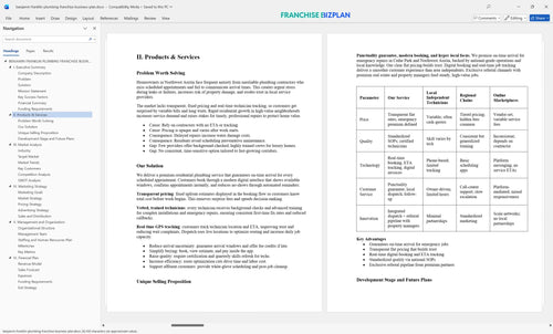 benjamin franklin plumbing franchise business plan 2
