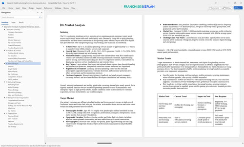 benjamin franklin plumbing franchise business plan 3