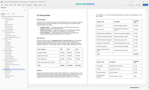 benjamin franklin plumbing franchise business plan 6
