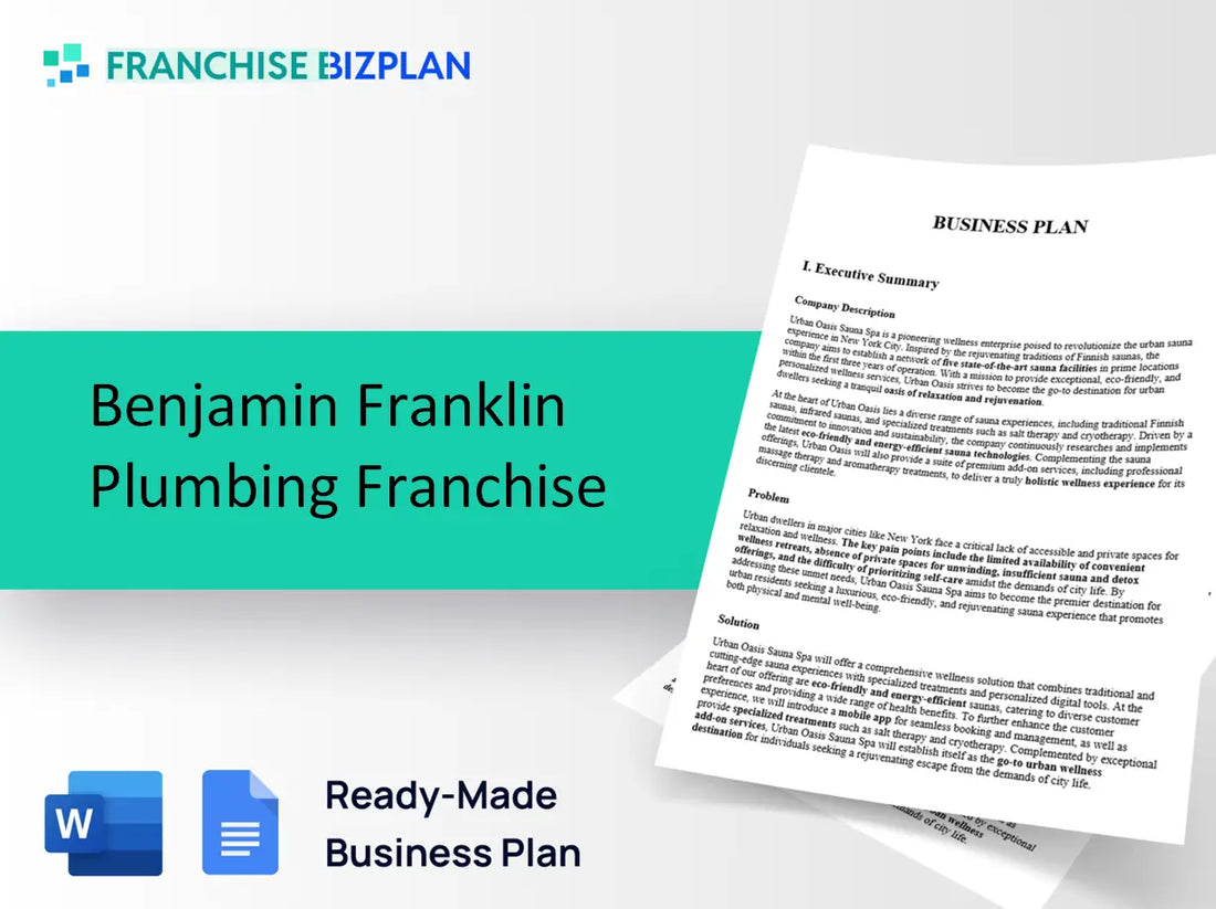 Benjamin Franklin Plumbing Franchise Business Plan 2026 Updated