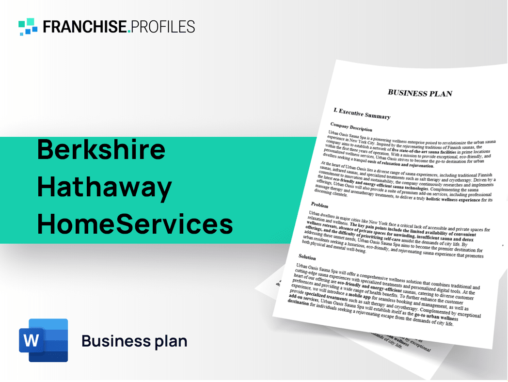 Berkshire Hathaway HomeServices Franchise Business Plan Template