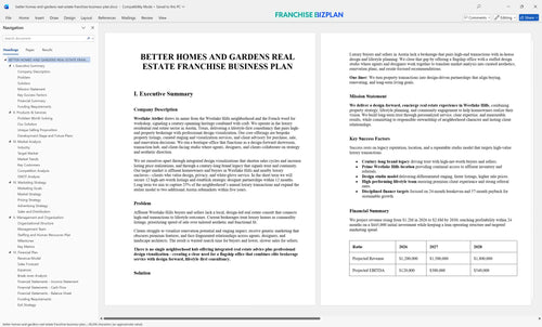 better homes and gardens real estate franchise business plan 1