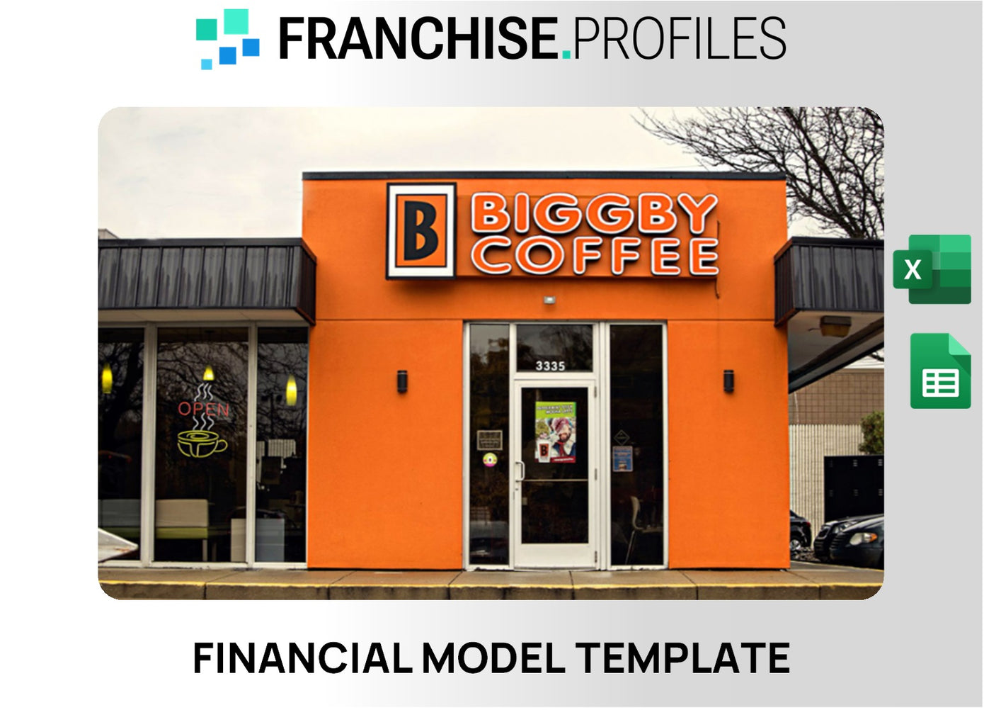 Biggby Coffee Franchise Financial Model Template