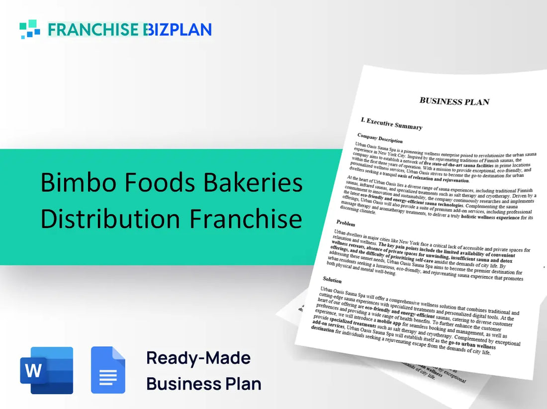Bimbo Foods Bakeries Distribution Franchise Business Plan 2026 Updated