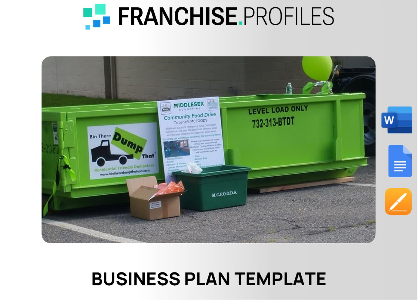 Bin There Dump That Franchise Business Plan Template