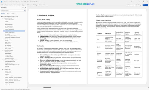 bio one franchise business plan 2