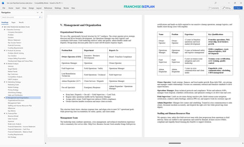 bio one franchise business plan 5