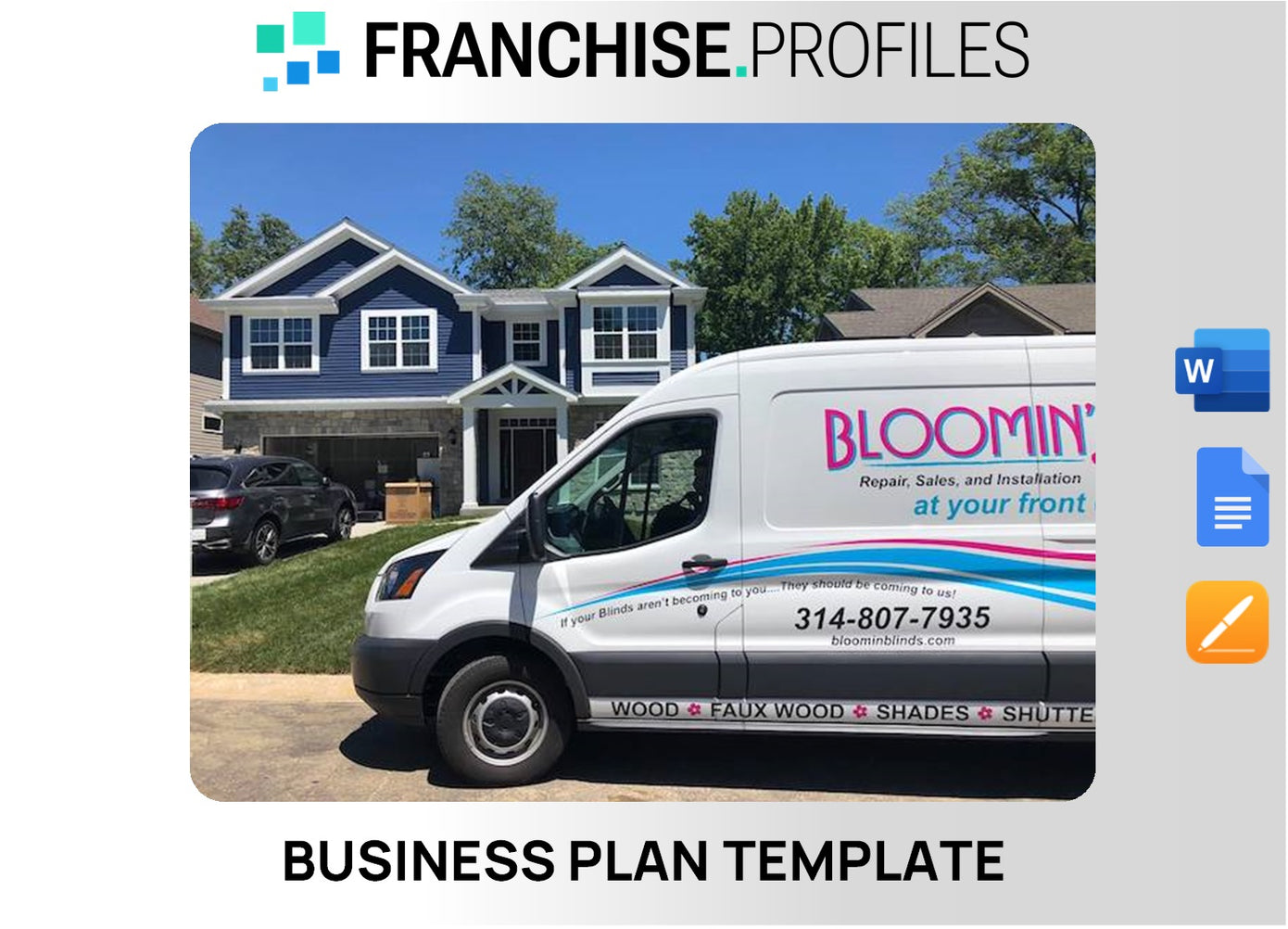 Bloomin' Blinds Franchise Business Plan Template