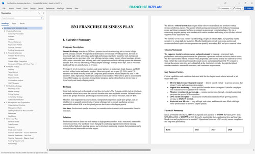 bni franchise business plan 1
