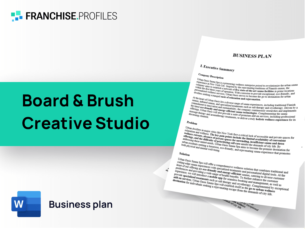 Board & Brush Creative Studio Franchise Business Plan Template